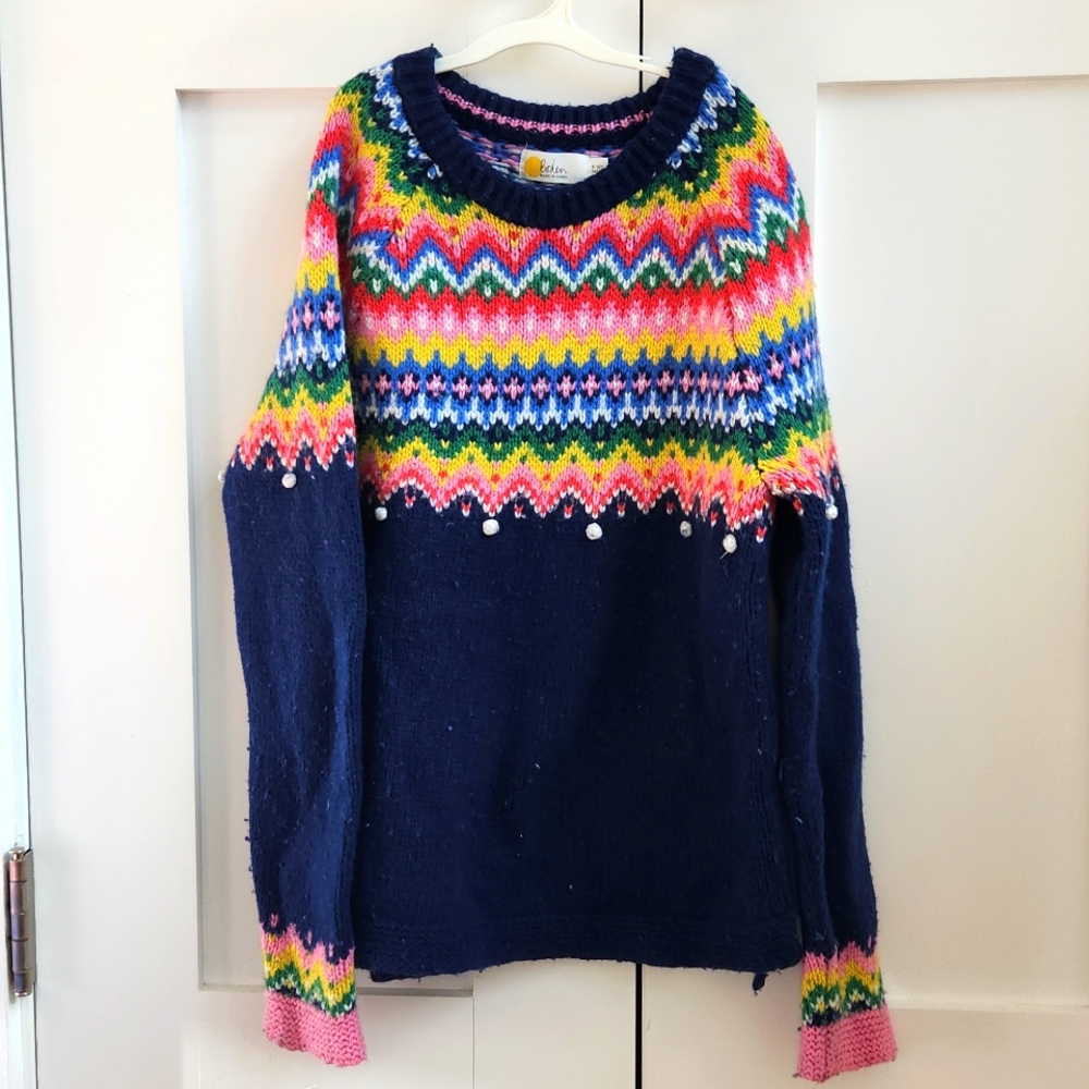 Boden Kids Girls Wool Blended Isle Sweater Size 9/10